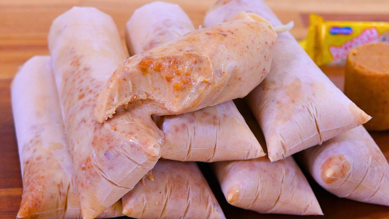 GELADINHO GOURMET DE PAÇOQUINHA CREMOSO E FÁCIL QUE NÃO CRIA GELO | FAÇA E VENDA GELADINHO