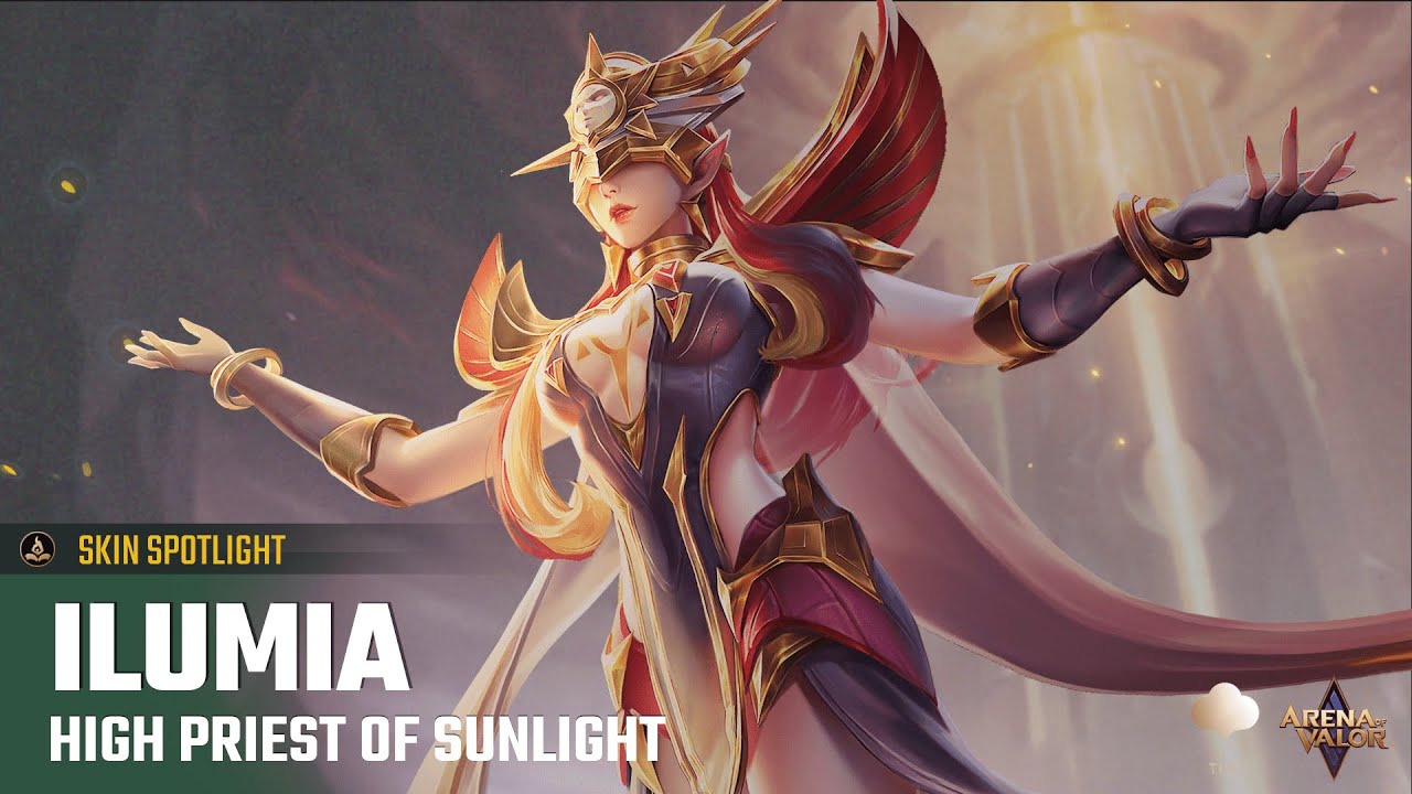 illumia rov 2022 Update Skin Spotlight | High Priest of Sunlight Ilumia | Arena of Valor - TiMi