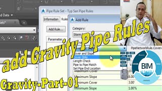 Gravity Part-01-Add Gravity Pipe Rules Infra Bim Academy