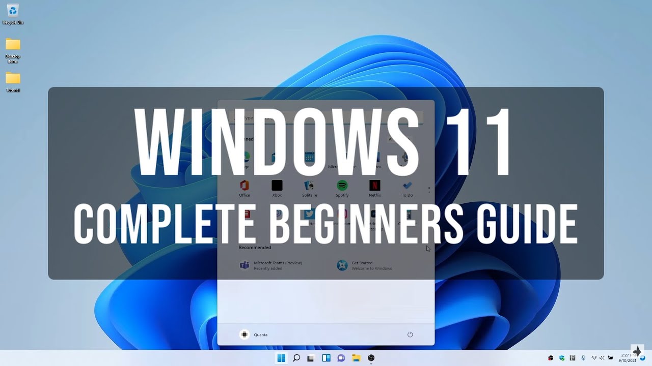 Getting Started In Windows 11 Youtube