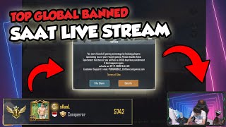 TOP GLOBAL BANNED DURING LIVE STREAMING -  PUBG MOBILE