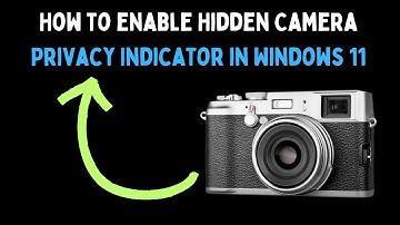 How to Enable Hidden Camera Privacy Indicator in Windows 11