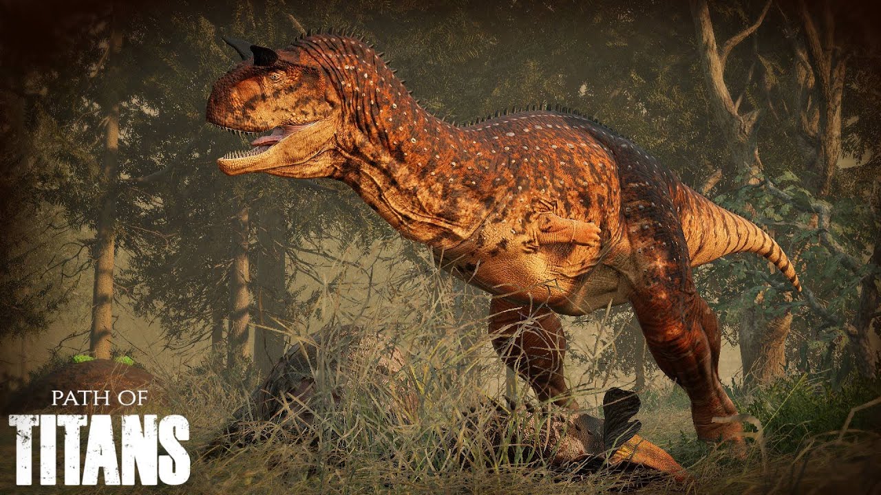 Carnotaurus mod hunting compilation and Build! - Path of titans