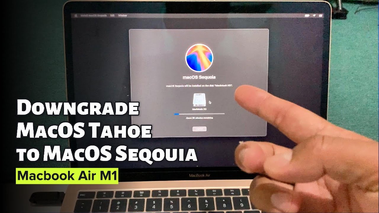 Downgrade MacOS Tahoe to MacOS Sequoia Macbook Air M1 - YouTube