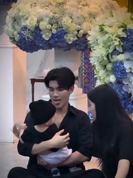 fourth is always so delicate with babies he will be a great dad one day🩷 #fourthnattawat