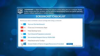 Screencast Checklist