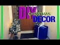 D.I.Y. Front Door Christmas Decor | Mini Christmas Tree and Gift Box