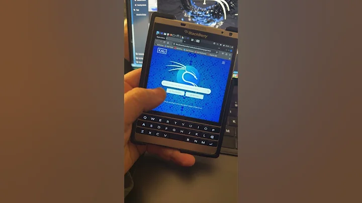 Kali Linux with the #BlackBerry passport , #cybersecurity #linux