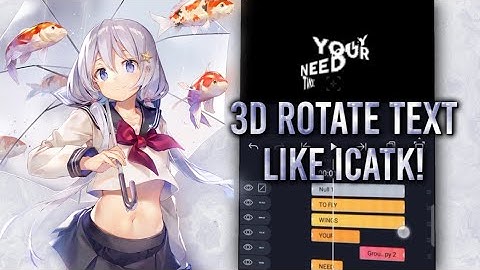 Smooth 3D Rotate Text Like Icatk Tutorial - Alight Motion