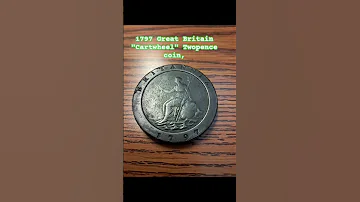 1797 Great Britain Cartwheel Twopence Coin Featuring King George III On The Obverse 