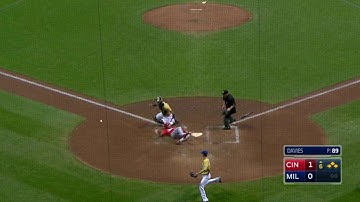 CIN@MIL: Phillips plates Votto with an RBI single