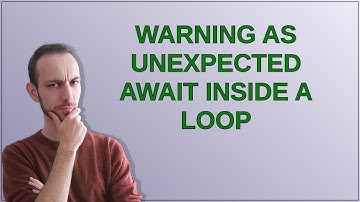 Warning as unexpected await inside a loop