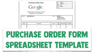 Order Form Template for Google Sheets and Excel