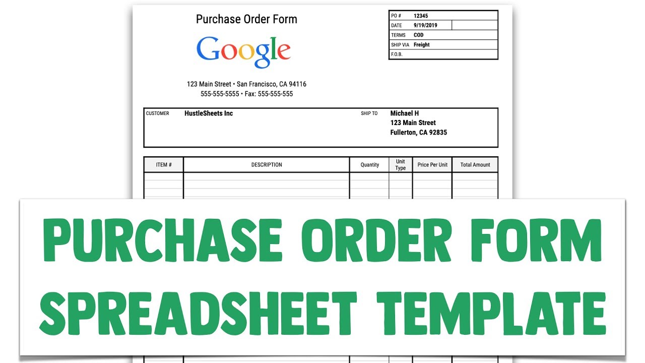 Ordering Form Template Excel from i.ytimg.com