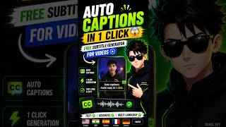 Auto Captions in 1 Click 😱 | Free Subtitle Generator for Videos 🔥