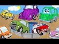 🚗 Cars on the Beach jump into the pool. Cartoons for Kids // Learn colors for children