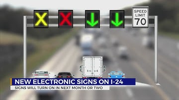 New electronic signs on I-24