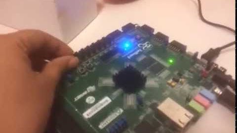 zedboard build in led control through switch