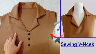 [5] Steps to cut and sew the collar | Sewing is easier than you think