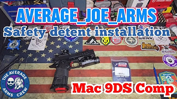 Mac 9DS Comp Safety detent spring , hammer & sear pin replacement installation.