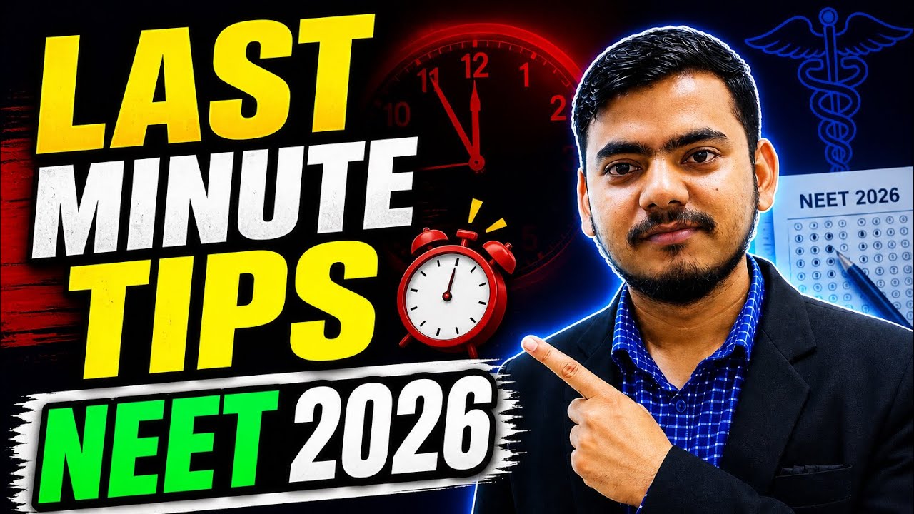 LAST MINUTE TIPS FOR NEET 2026 - YouTube