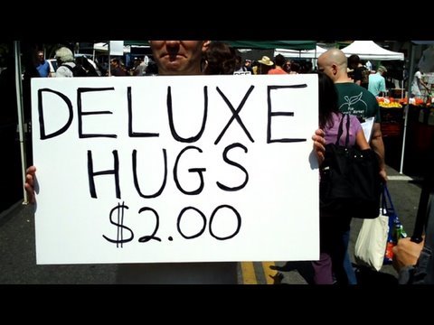 Free Hugs Prank: $2 Deluxe Hugs