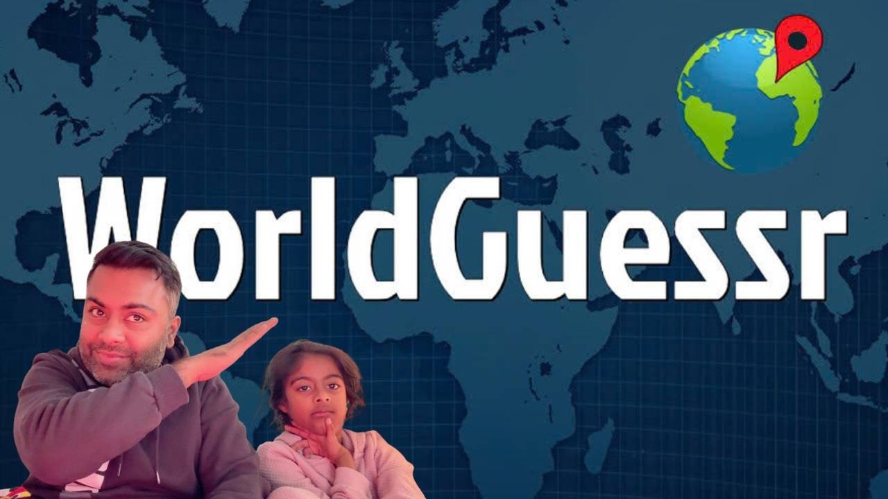 Playing Worldguessr quiz game with Samriddhi