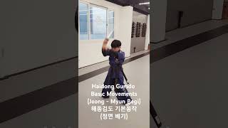 Haidong Gumdo Basic Movements (Jeong-Myun Begi) 해동검도 기본동작 (정면 베기) #haidonggumdo #starwars #sword