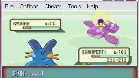 Pokemon Ruby-Capture a shiny lvl1 Kyogre