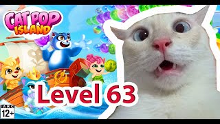 Lv 63 - Bubble shooter diamond game: Catpop island screenshot 5