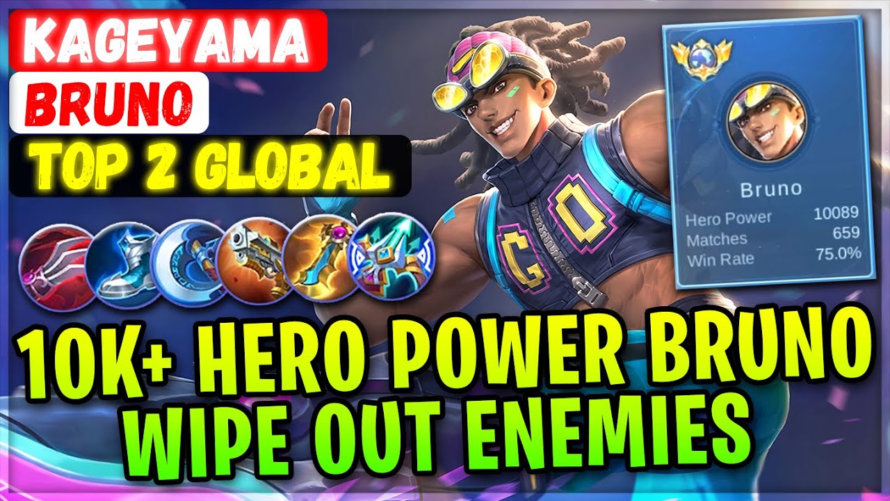 10K+ Hero Power Bruno Wipe Out Enemies [ Top 2 Global Bruno ] Kageyama ...