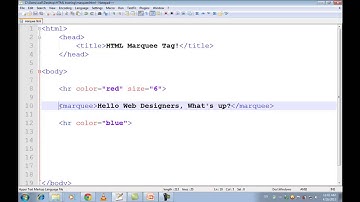 HTML New Video Tutorials in Urdu Hindi part 11 marquee tag
