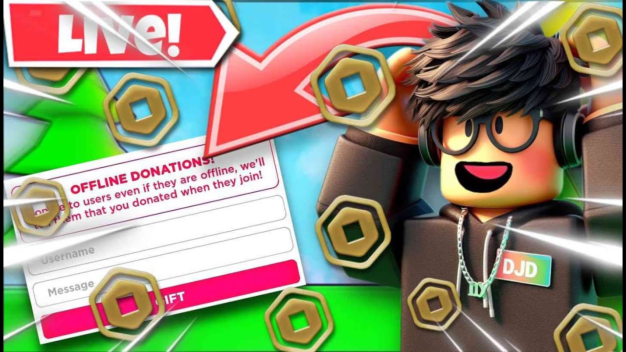 Giving Away Robux To Viewers On Roblox Pls Donate Live Come Join 
