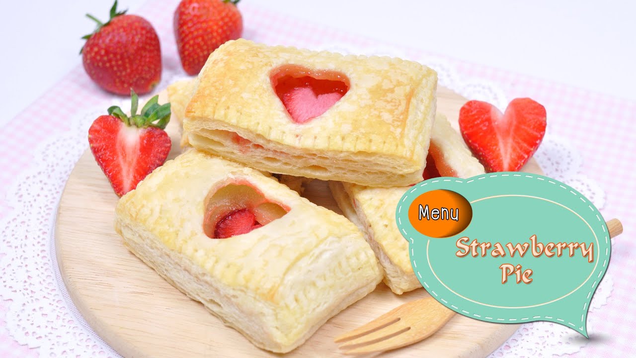 สตรอเบอร์รี่พาย Strawberry Pie (เมนูวาเลนไทน์) - 1 Minute Cooking