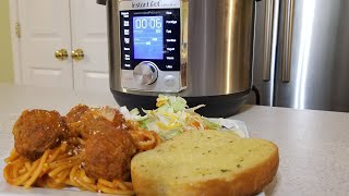 Easy Instant Pot Ultra Mini Spaghetti & Meatballs 3qt Pressure Cooker