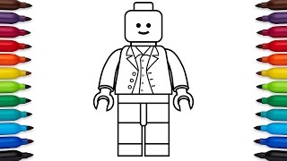 lego drawing draw simple easy minifigure coloring drawings pages paintingvalley explore