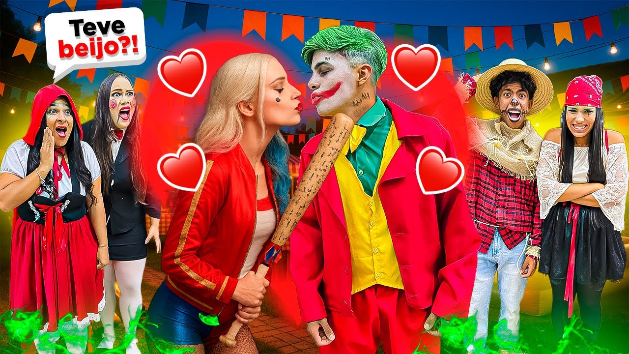 O CORINGA BEIJOU A ARLEQUINA NA FESTA FANTASIA?😱❤️ *quem é ela??