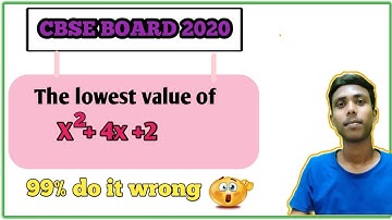 Lowest value of x^2 + 4x +2  is | polynomials class 10 important questions | #polynomialclass10