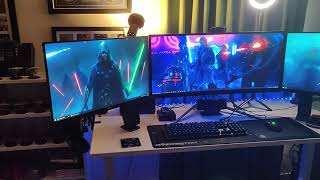 Updating Computer Setup to 3 Monitors - Cables Managed in Next Video (See Description)