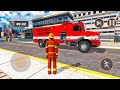 911 emergency fire truck rescue driver  firefighter sim 3d  android gameplay