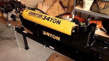 CHAMPION 34 TON Log Splitter Unboxing And First Use