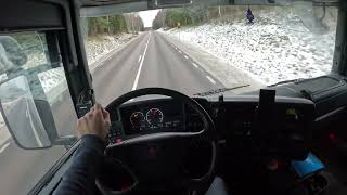 POV driving scania Sweden - just another day at work
