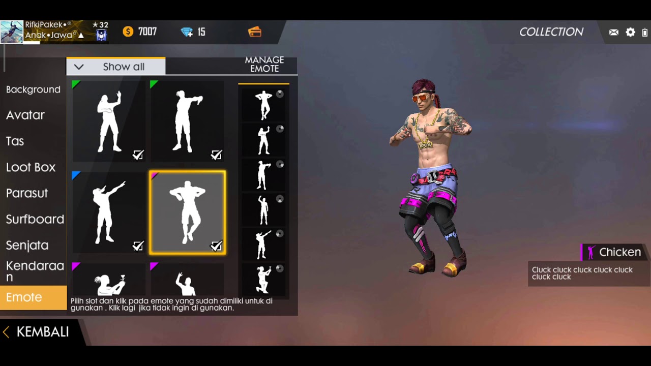 Emot Di Free Fire Garena Free Fire Youtube