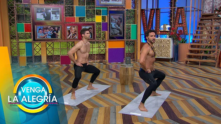 El guapo David Ortega practic yoga al lado de Alej...