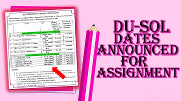 Sol Du Assignment 2020 || DU Sol Assignment Date Announced || Sol Du | Ncweb |