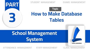 School Management System | Part-3 | Database Tables