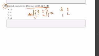 FE MATH | Q63: 2x2 Matrix Determinant Made Easy
