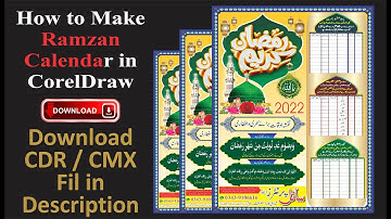 (#2) How to Make Ramzan Calendar || CorelDraw Design
