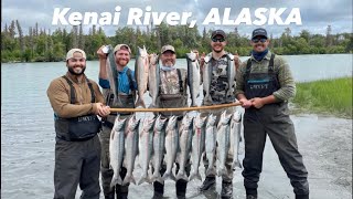Sockeye Salmon Fishing in ALASKA! *Kenai River*  Combat Fishing on the Kenai River!