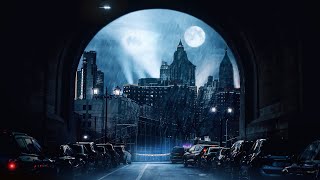 🦇 NIGHT GOTHAM CITY AMBIENCE | Relaxing Rain and Thunder Sounds for Sleeping | Batman inspired ASMR